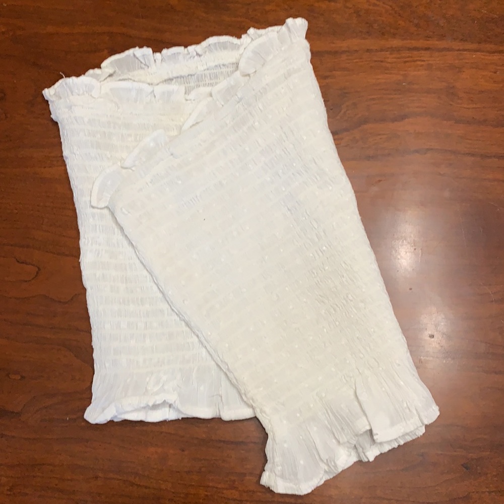 White Ruffle Bandeau - Picture 2 of 2